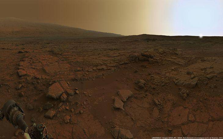تصاویری از غروب خورشید در مریخ