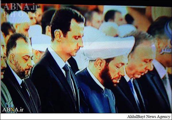بشار اسد در نماز عید قربان/تصاویر
