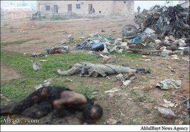 سقوط هواپیمای ارتش سوریه/تصاویر(۱۸+)