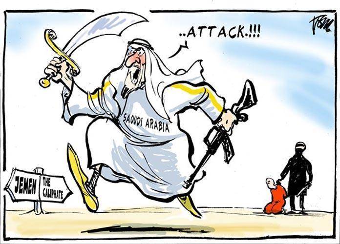 عربستان،داعش و حمله به یمن/کارتون