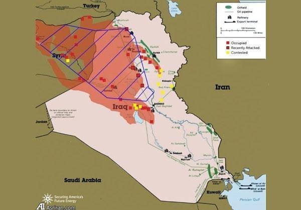 داعش و ریزگردها/نقشه