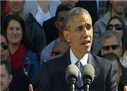 اوباما: گزینه نظامی حتی با مشارکت آمریکا مشکل برنامه هسته‌ای ایران را حل نمی‌کند