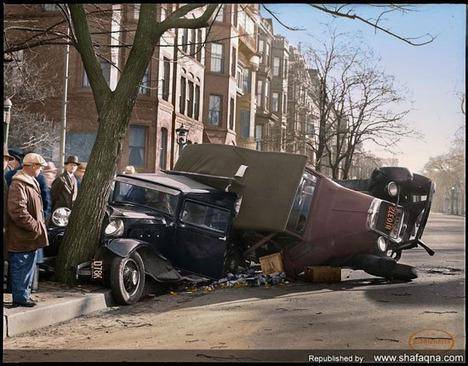 عکس:تصادف رانندگی در 83 سال پیش