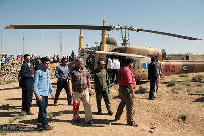 تصاویر:فرود اضطراری یک بالگرد در قزوین