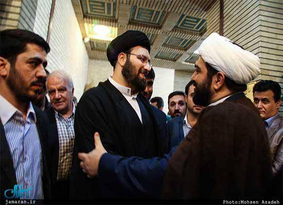 خوش و بش نوه‌ی امام (ره) با شهاب مرادی+ عکس