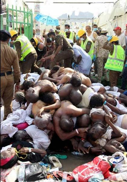 تصویری هولناک از کشته شدگان حادثه منا