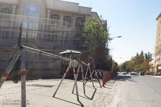 تصویری: تدابیر امنیتی مقابل سفارت عربستان در تهران