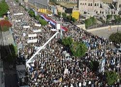 راه پیمایی باشکوه در صنعا در محکومیت تداوم تجاوز عربستان و فاجعه منا