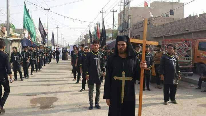 دسته عزاداری مسیحیان عراق در محرم /عکس