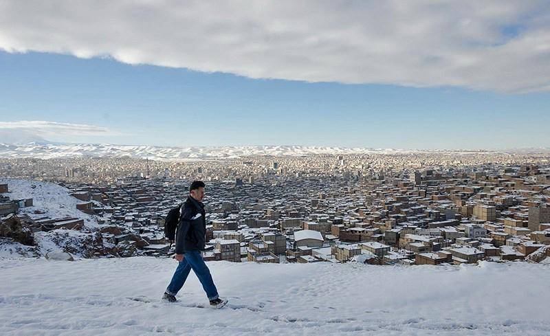عکس/ بارش برف در شهرهای تبریز، پاوه، سلماس ، خوی و ارومیه