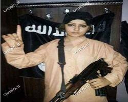 ژست عجیب دختر داعشی! + تصاویر