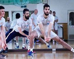 تمرین تیم ملی والیبال ایران، پیش از دیدار با لهستان