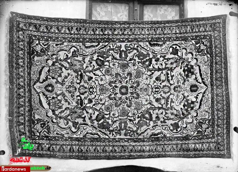 عکس:فرش دستباف ایرانی مربوط به دوره قاجار