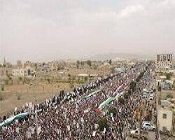 تظاهرات مردم یمن در محکومیت جنایت ائتلاف سعودی