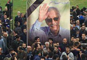 پیکر منصور پورحیدری در ورزشگاه شیرودی تشییع شد