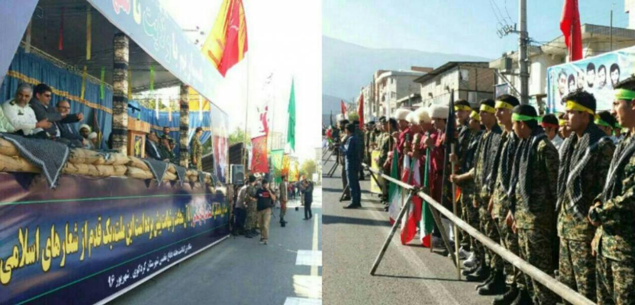 رژه نیروهای مسلح غرب گستان در کردکوی  برگزار شد