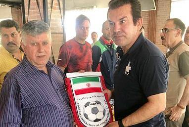 دیدار مدیر تیم ملی امید ایران با رییس فدراسیون فوتبال عراق