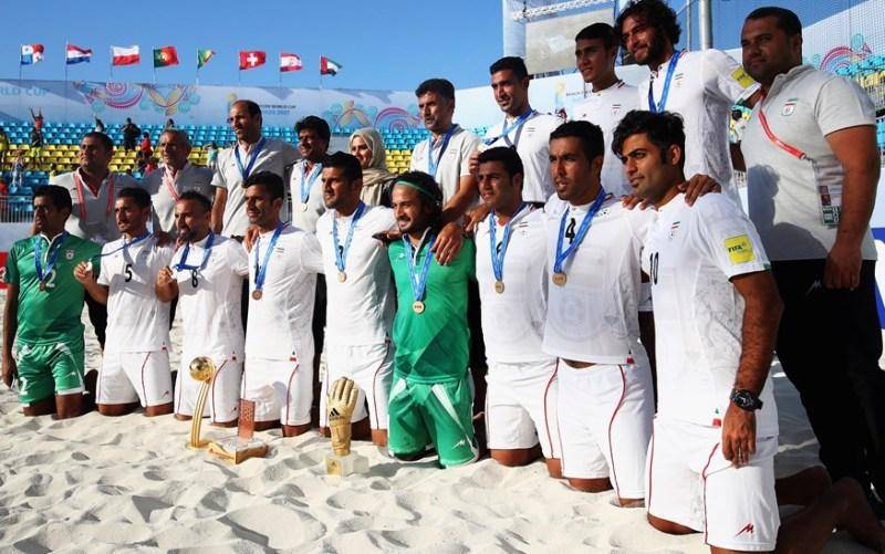 تیم فوتبال ساحلی ایران در صدر قاره آسیا و سوم جهان