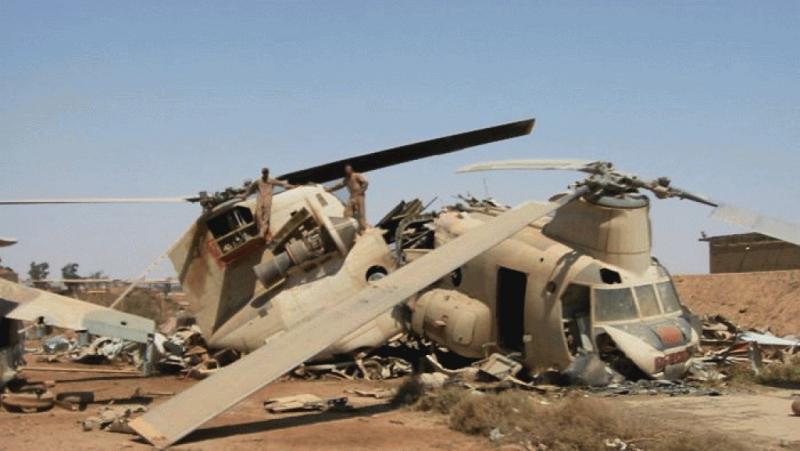 سرنگونی یک بالگرد نظامی در افغانستان/کاربران توییتر: متعلق به نظامیان آمریکا است