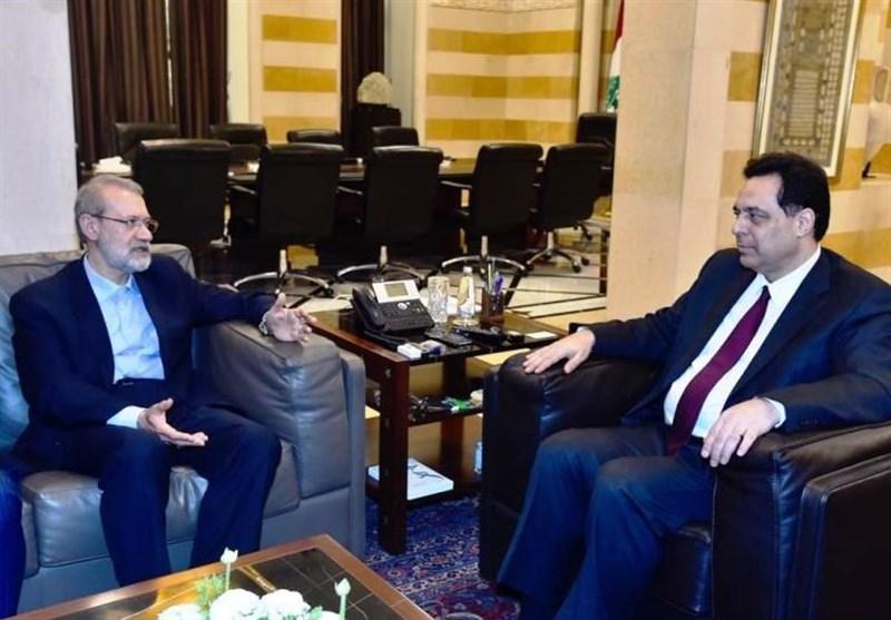 لاریجانی با نخست وزیر لبنان دیدار و گفت‌وگو کرد