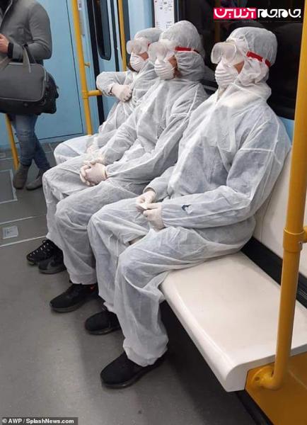 نحوه تردد مردم ایتالیا در مترو پس از شیوع ویروس کرونا (عکس)