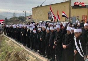 تاکید مردم قنیطره و جولان اشغالی بر حمایت از ارتش سوریه