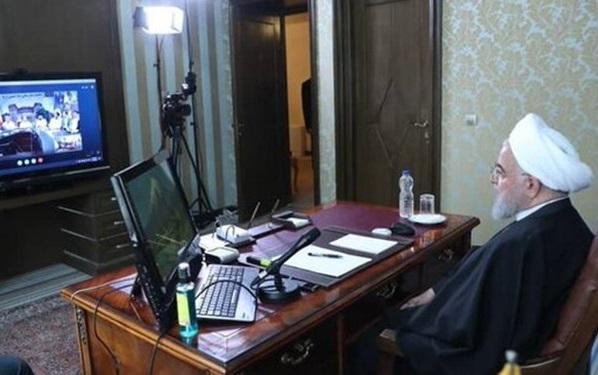 گفت‌وگوی ویدیو کنفرانسی رئیس جمهور با پرسنل بیمارستان امام خمینی (ره)