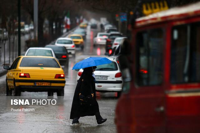 بارش باران در اغلب استان‌های کشور