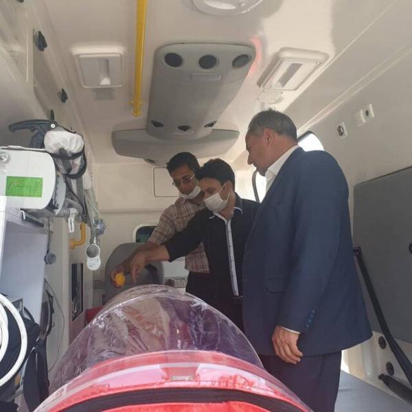 یک آمبولانس به برانکارد ایزوله منفی برای انتقال بیماران کرونایی در زاهدان مجهز شد
