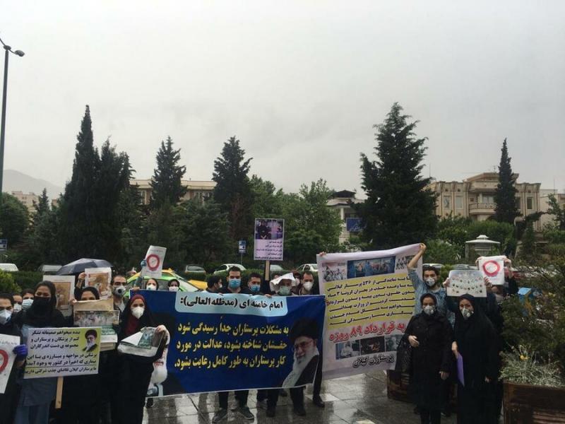 تجمع اعتراضی پرستاران گیلانی به تهران کشیده شد