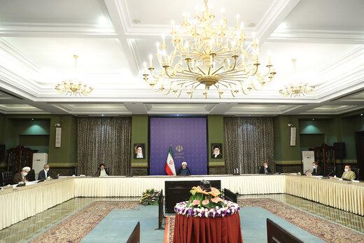 عکس یادگاری آخر لاریجانی با روحانی و رئیسی از جایگاه رئیس مجلس