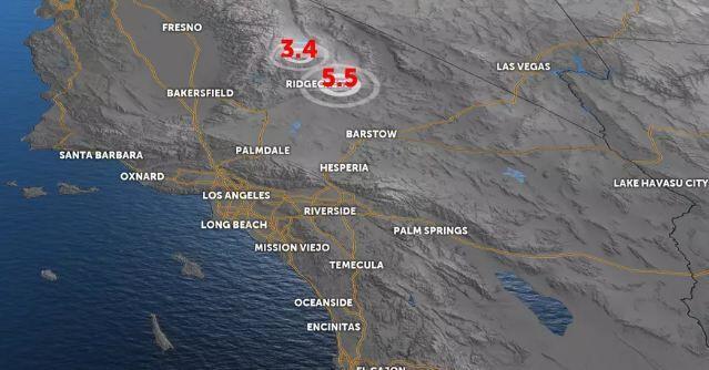 زلزله ۵.۵ ریشتری ایالت کالیفرنیا آمریکا را لرزاند