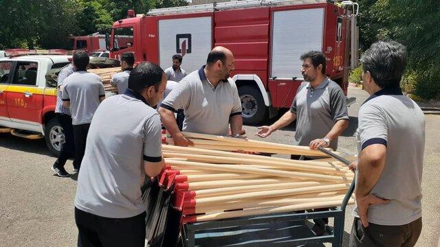 آتش‌نشانان تهرانی به یاری جنگل‌های زاگرس رفتند