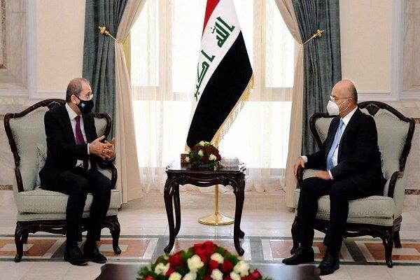 رئیس‌جمهور عراق با وزیر خارجه اردن دیدار کرد