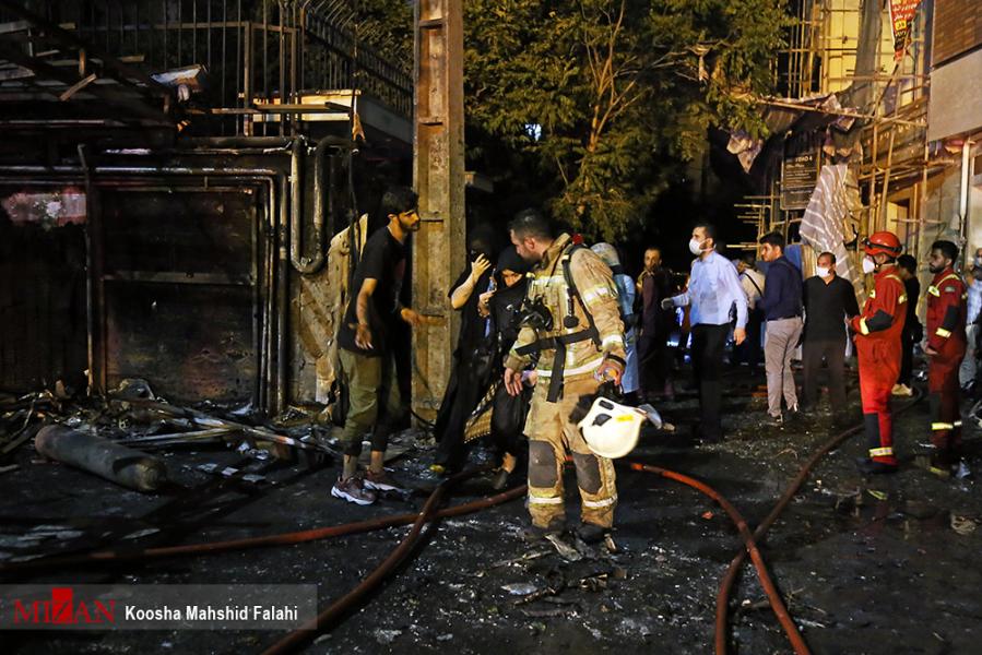 گزارش از آتش سوزی درمانگاه سینا/ مقصران آتش سوزی احضار شدند/ تحویل پیکرهای جانباختگان به خانواده‌ها
