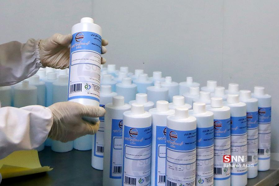 روزانه ۵۰ هزار لیتر مایع ضدعفونی‌کننده در پارک علم و فناوری مازندران تولید می‌شود
