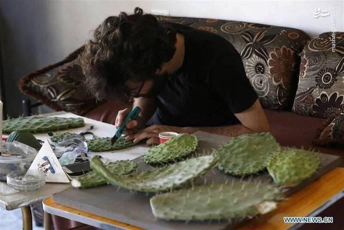 ابداع جالب هنرمند فلسطینی در طراحی ماسک