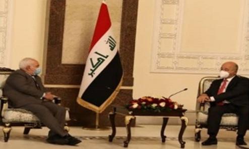 ظریف با رییس جمهور عراق دیدار و گفت‌وگو کرد