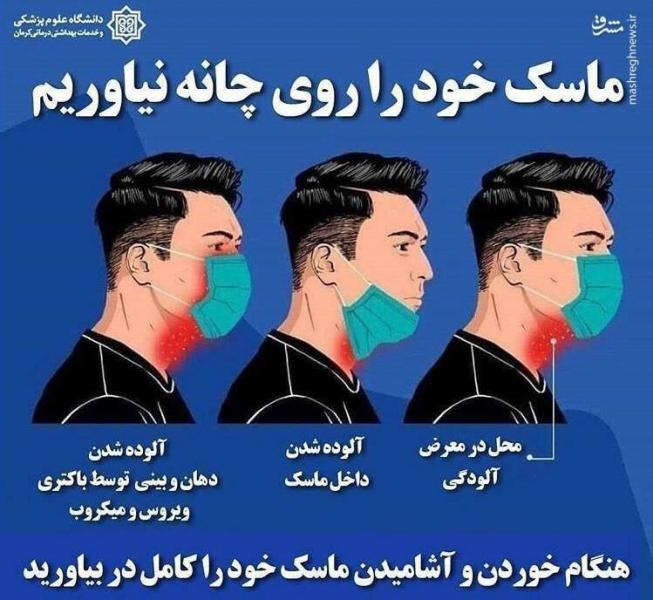 ببینید | چرا نباید ماسک خود را روی چانه بیاوریم؟