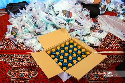 توزیع بسته‌های بهداشتی از سوی دانشجویان بسیجی در دانشگاه غیر انتفاعی شاهرود