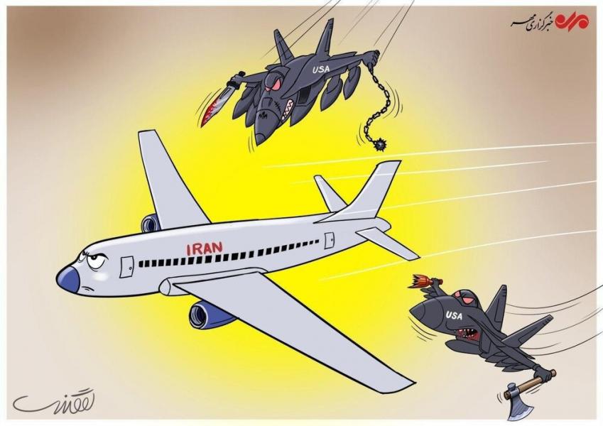 US harassment of Iranian airliner in Syrian sky