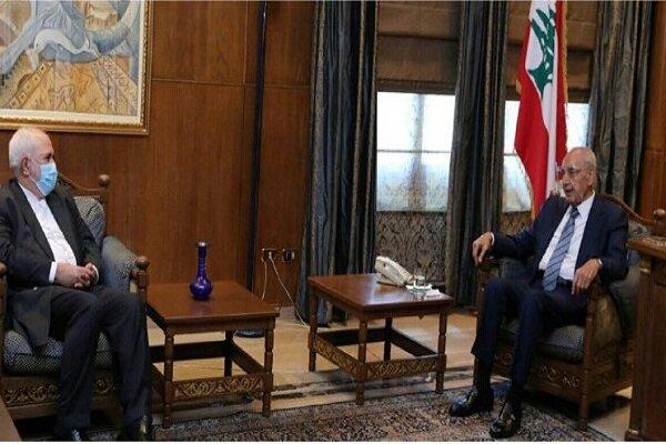 دیدار وزیر امور خارجه ایران با رئیس پارلمان لبنان