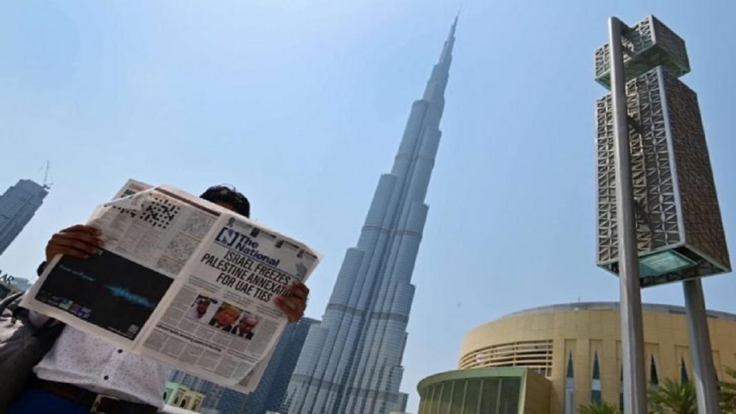 گزارش خبرنگاران اسرائیلی از مقابل برج خلیفه دبی برای نخستین بار