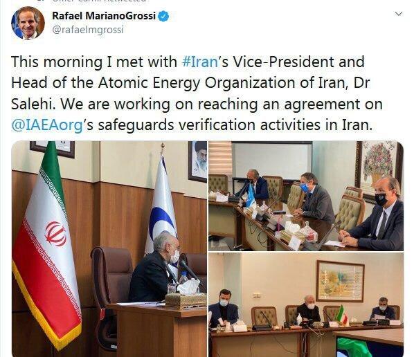 پیام توئیتری رافائل گروسی درباره سفر به ایران/عکس