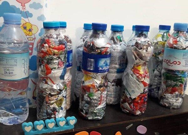 ترویج مهار پسماندهای غیرقابل بازیافت با جمع‌آوری آجرهای پلاستیکی