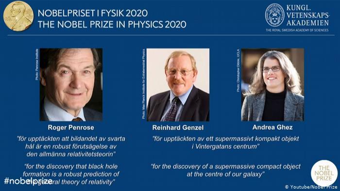  اهدای نوبل فیزیک به سه دانشمند برای تحقیق درباره سیاهچاله ها