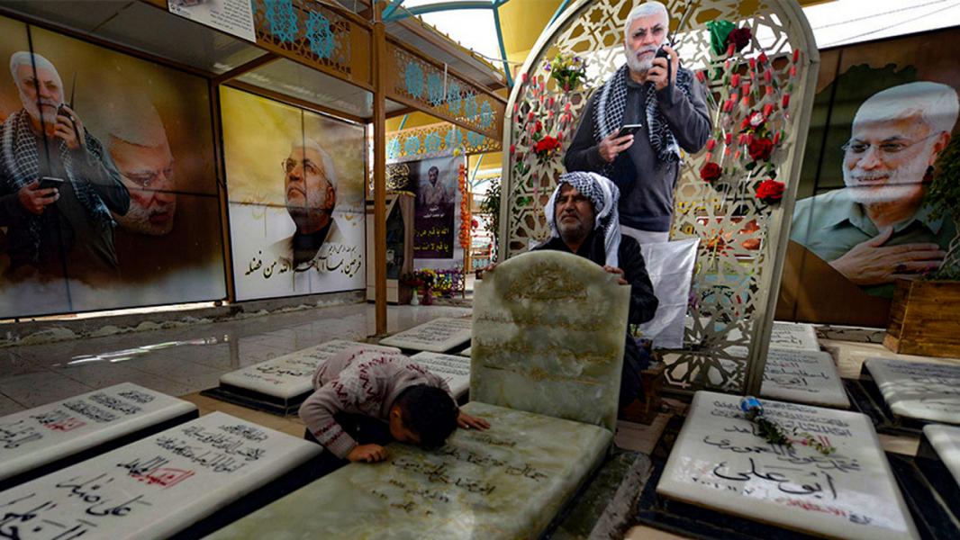 ناکامی تروریست‌ها از حمله به مزار ابو مهدی المهندس + فیلم