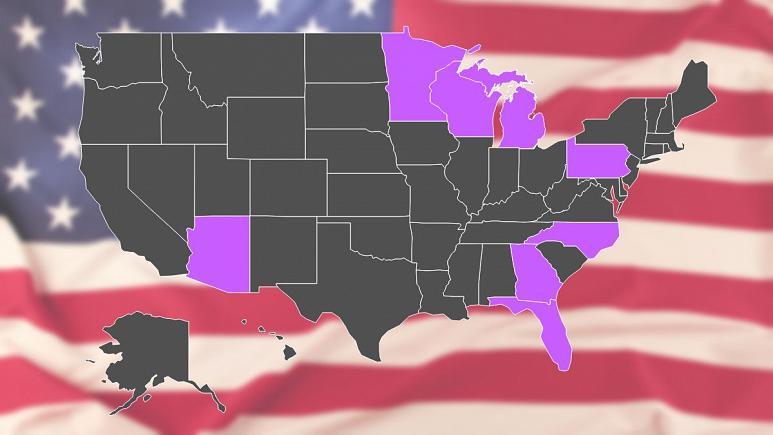 ۲۰ روز تا انتخابات آمریکا؛ موقعیت ترامپ و بایدن در ۸ ایالت تعیین‌کننده چگونه است؟