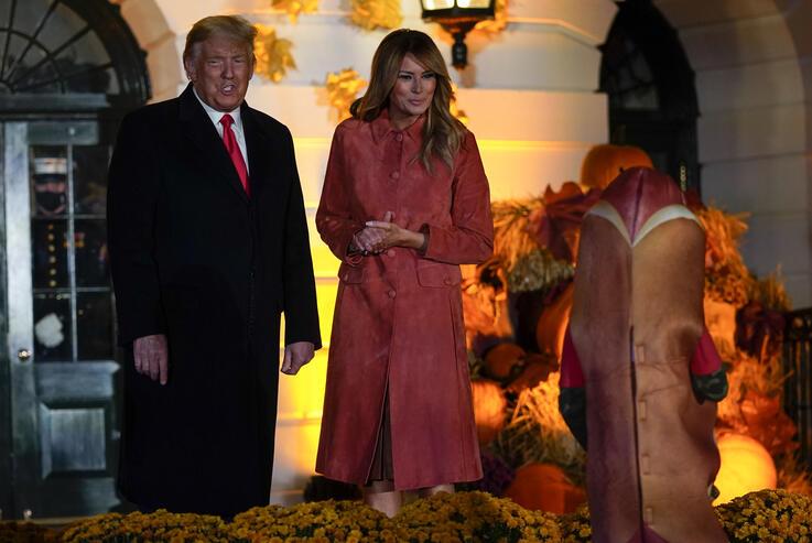 پرزیدنت ترامپ و بانوی اول آمریکا در کاخ سفید میزبان مراسم هالووین بودند