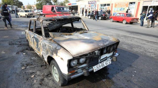 درگیری قره‌باغ؛ در حمله موشکی به یک شهر جمهوری آذربایجان ۲۱ غیرنظامی کشته شدند